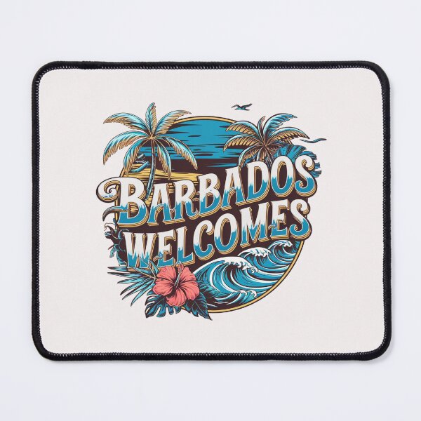 Item preview, Barbados Welcomes Flag Map Culture designed and sold by AnimalsDH305.