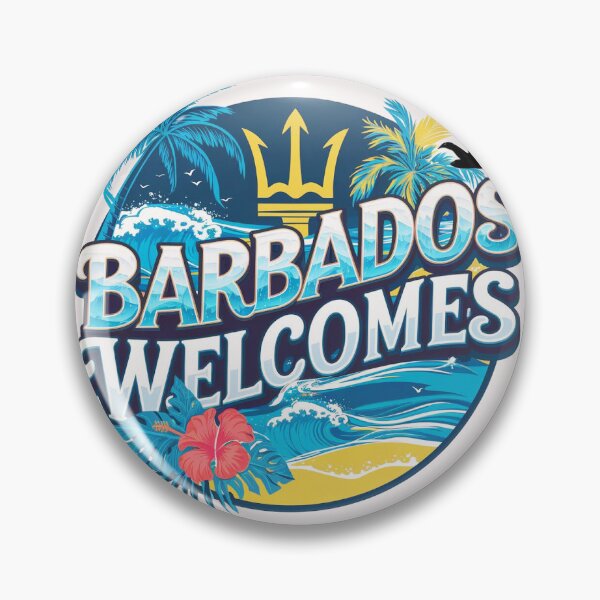 Item preview, Barbados Welcomes  Flag Map Culture designed and sold by AnimalsDH305.