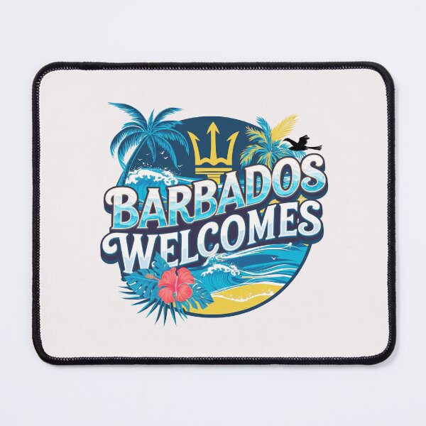 Item preview, Barbados Welcomes Flag Map Culture designed and sold by AnimalsDH305.