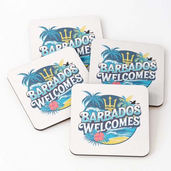 Item preview, Barbados Welcomes  Flag Map Culture designed and sold by AnimalsDH305.