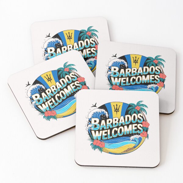 Item preview, Barbados Welcomes  Flag Map Culture designed and sold by AnimalsDH305.