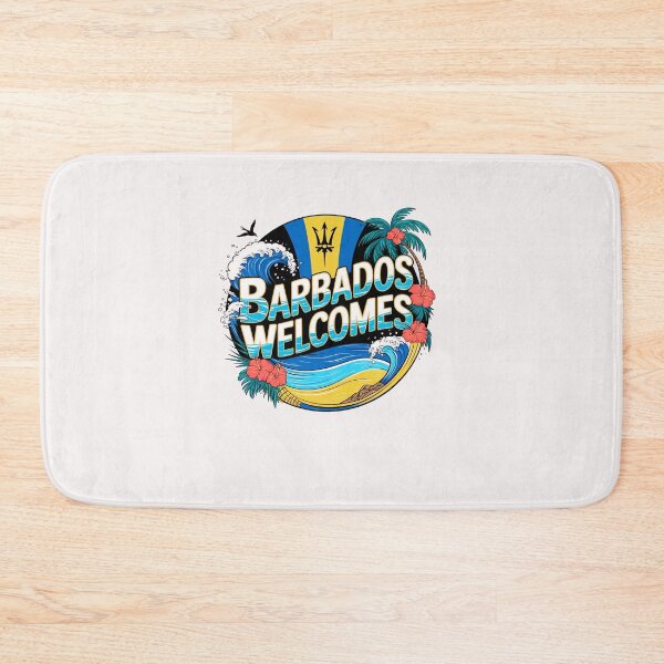 Item preview, Barbados Welcomes  Flag Map Culture designed and sold by AnimalsDH305.