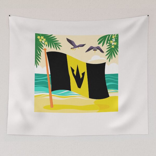 Item preview, Barbados Welcomes  Flag Map Culture designed and sold by AnimalsDH305.