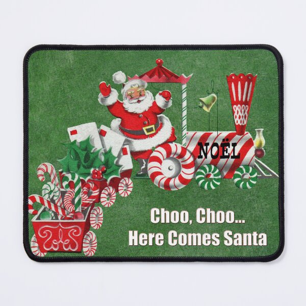 Item preview, Santa Claus on Peppermint Candy Train designed and sold by DeerSpirit.
