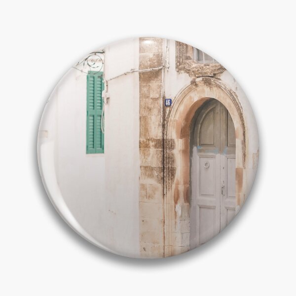 Item preview, Puglia, Italy I Deserted street with Italian Baroque architecture and vintage retro door photography in damaged condition with summer pastel aesthetic of la dolce vita in a countryside village in south designed and sold by Julie Travel Photography.