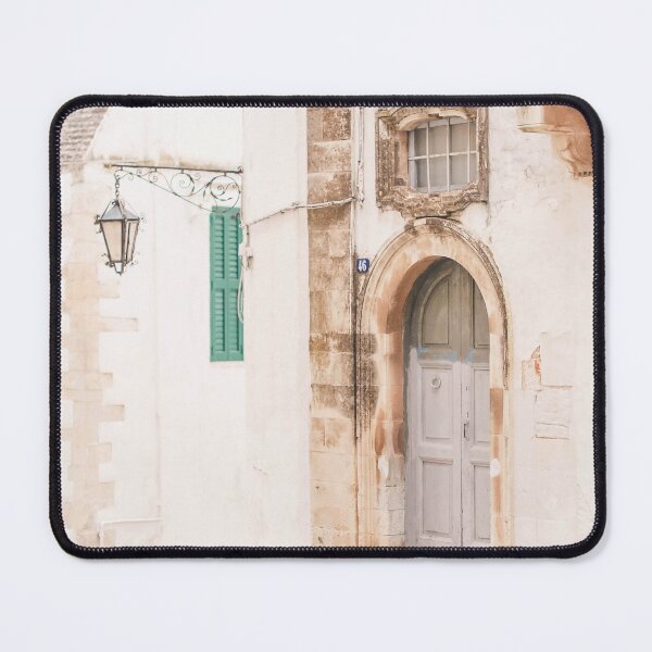 Item preview, Puglia, Italy I Deserted street with Italian Baroque architecture and vintage retro door photography in damaged condition with summer pastel aesthetic of la dolce vita in a countryside village in south designed and sold by Julie Travel Photography.