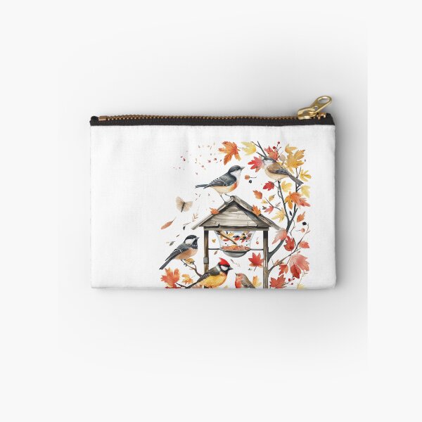 Item preview, Autumn Birds on Birdhouse - A Cozy Fall Moment designed and sold by schoolarts.