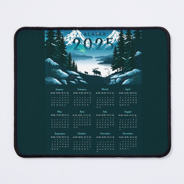Item preview, 2025 Year Text Calendar | Alaska Themed Design designed and sold by svarupa.