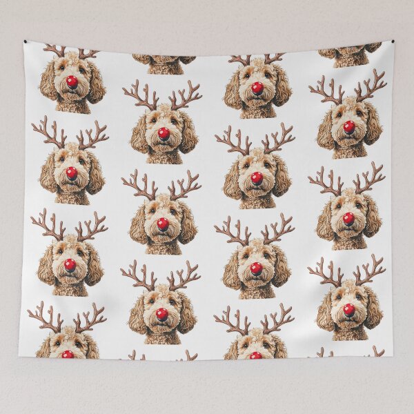 Item preview, Festive Goldendoodle  designed and sold by rmcbuckeye.