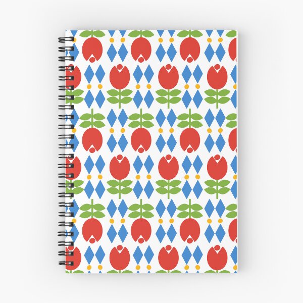 Item preview, Spring Garden Red Tulips Geometric Pattern designed and sold by MarikaJohnson.