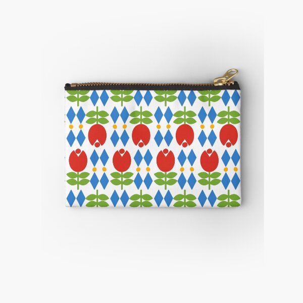 Item preview, Spring Garden Red Tulips Geometric Pattern designed and sold by MarikaJohnson.