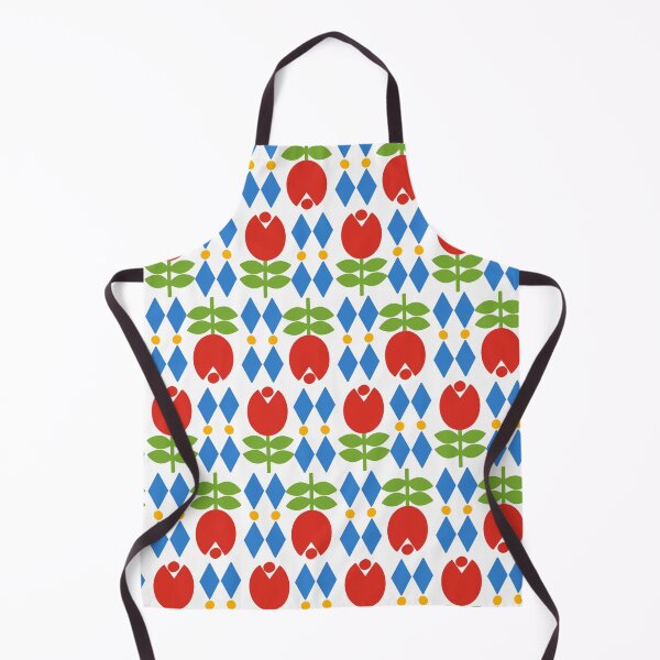 Item preview, Spring Garden Red Tulips Geometric Pattern designed and sold by MarikaJohnson.