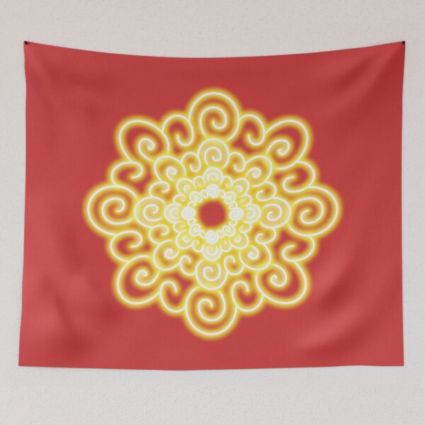 Item preview, Neon effect sun design #3 red background designed and sold by PEB-creative24.
