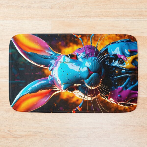 Item preview, Cool Robot Bunny Paint Splash designed and sold by TheArtOfPat.