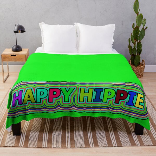Item preview, Happy Hippie Colorful Words Trippy Retro Hippie Lines 2 of 4 designed and sold by Beachy.