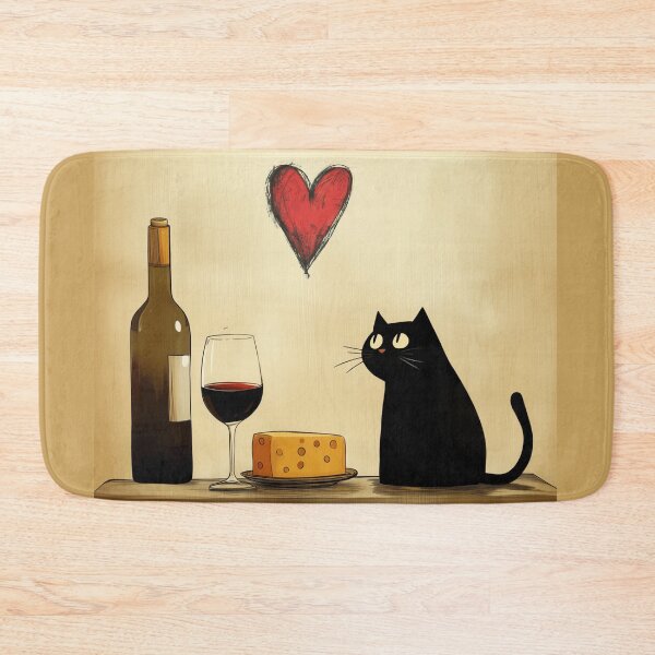 Item preview, Fine Wine with my Favorite Feline- Wine Feline designed and sold by NikoDeeko.