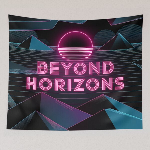 Item preview, Synthwave Neon Geometric Horizon designed and sold by ZetaDream.