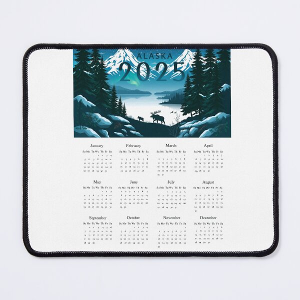 Item preview, 2025 Year Text Calendar | Alaska Themed Design designed and sold by svarupa.