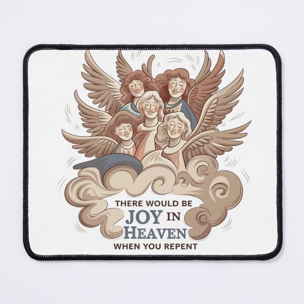 Item preview, There would be Joy in Heaven when you Repent, Joyful Angels Art designed and sold by Faithloveshop.