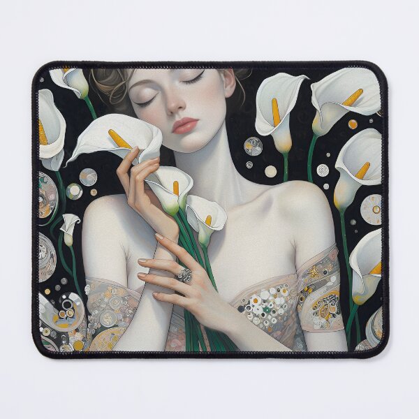 Item preview, "Girl and Calla Lilies" is not just a painting, but a real cocktail of charm and floral flirtation! designed and sold by aleksandr13.