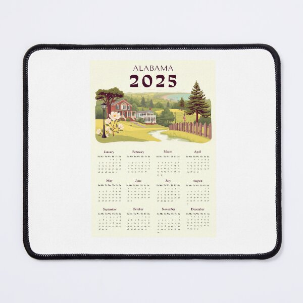 Item preview, 2025 Year Text Calendar | Alabama Themed Design designed and sold by svarupa.