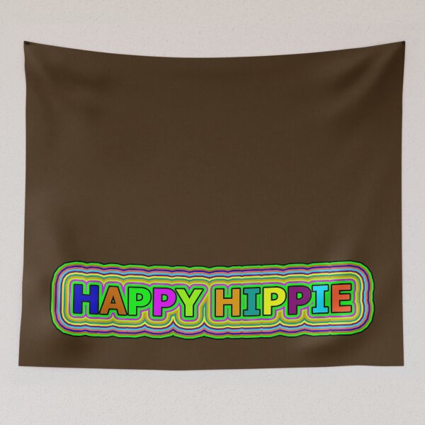 Item preview, Happy Hippie Colorful Words Trippy Retro Hippie Lines 3 of 4 designed and sold by Beachy.