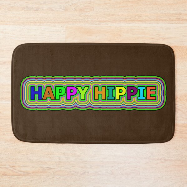 Item preview, Happy Hippie Colorful Words Trippy Retro Hippie Lines 3 of 4 designed and sold by Beachy.