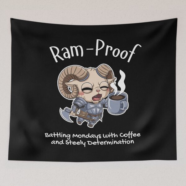 Item preview, Ram-Proof Battling Mondays Coffee Warrior designed and sold by HexaDaisy.