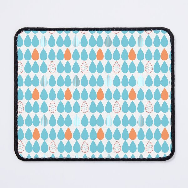 Item preview, Turquoise and Coral Geometric Water Drops Pattern designed and sold by MarikaJohnson.