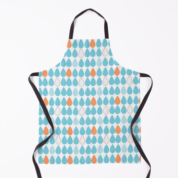 Item preview, Turquoise and Coral Geometric Water Drops Pattern designed and sold by MarikaJohnson.
