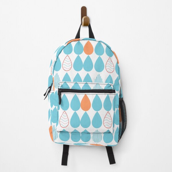 Item preview, Turquoise and Coral Geometric Water Drops Pattern designed and sold by MarikaJohnson.