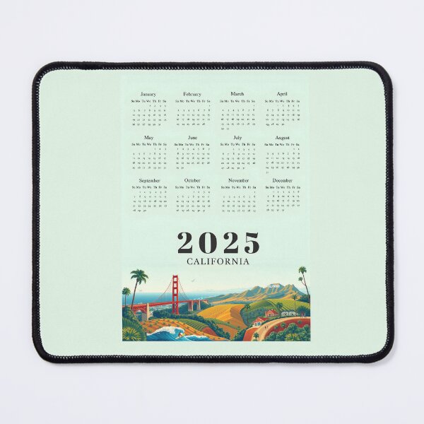 Item preview, 2025 Year Text Calendar | California Themed Design designed and sold by svarupa.