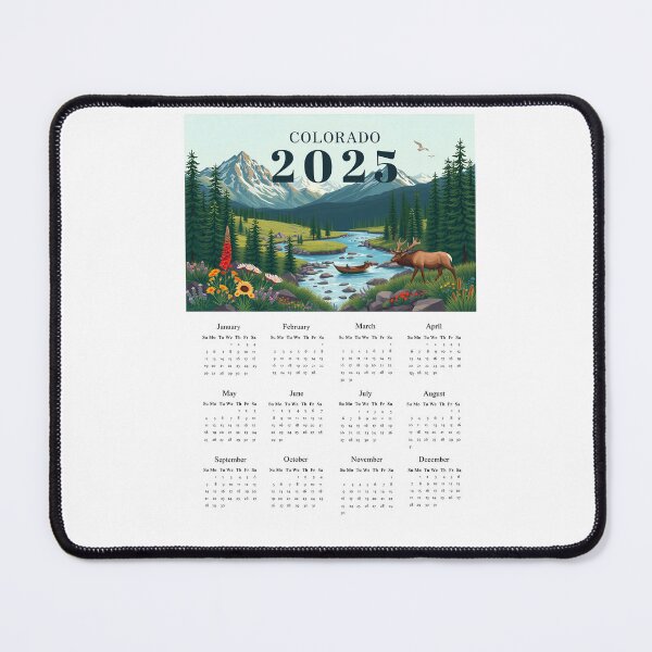 Item preview, 2025 Year Text Calendar | Colorado Themed Design designed and sold by svarupa.
