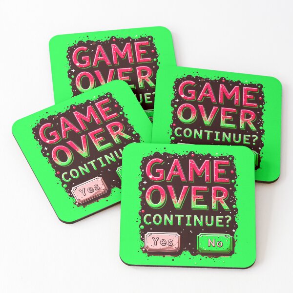Item preview, Game Over Continue Yes No designed and sold by TheArtOfPat.