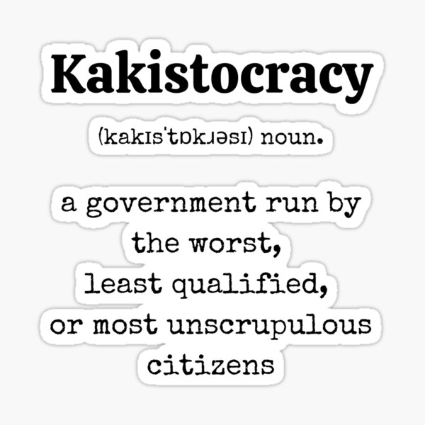 Artikel-Vorschau von Kakistokratie. Definition im politischen Wörterbuch, designt und verkauft von Rebel-Design.