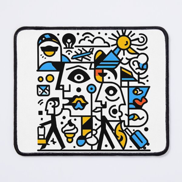 Item preview, Travel Addict – Surreal Minimalist Cubic Art designed and sold by OzzFrequency.