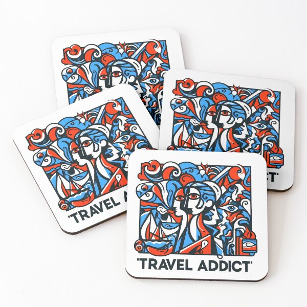Item preview, Travel Addict – Surreal Minimalist Cubic Art designed and sold by OzzFrequency.