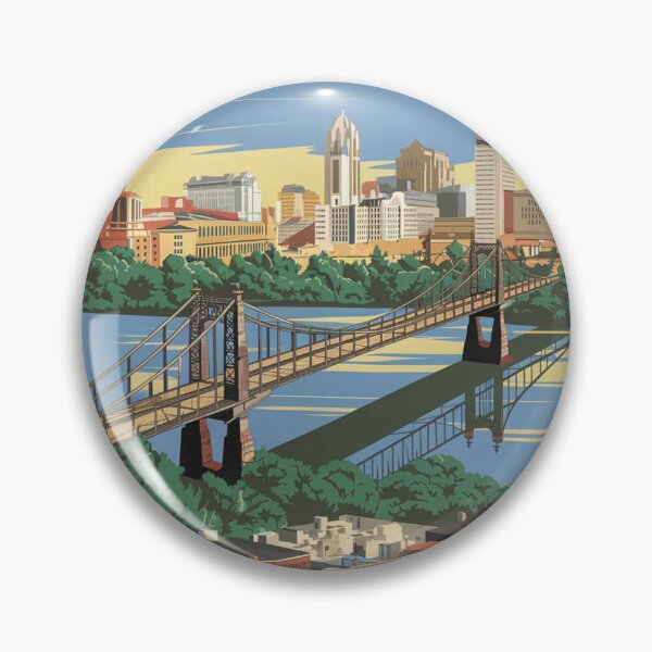 Item preview, Cincinnati Vintage Travel Poster designed and sold by TravelerRat.