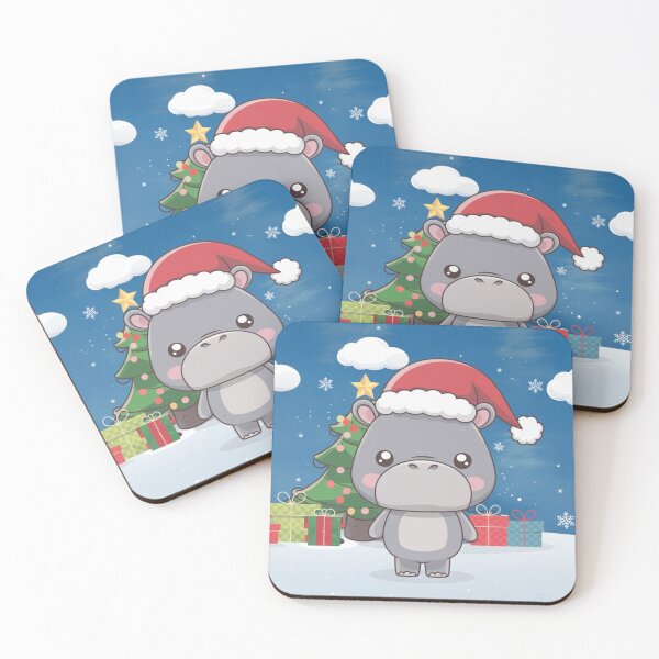 Item preview, Hippo Snowy Christmas Delight designed and sold by NeatThingLover.