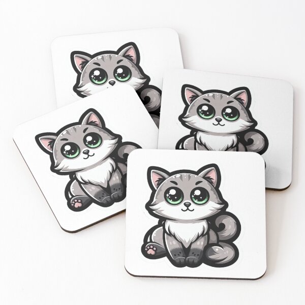 Item preview, Cute Cartoon Cat in Simplified Style: Graceful Curiosity designed and sold by Stickers-4-Fun.