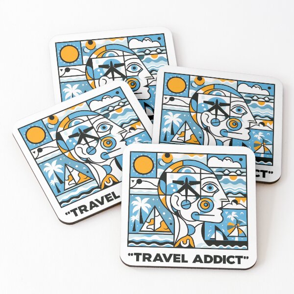 Item preview, Travel Addict – Surreal Minimalist Cubic Art designed and sold by OzzFrequency.