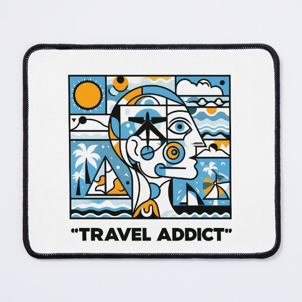 Item preview, Travel Addict – Surreal Minimalist Cubic Art designed and sold by OzzFrequency.