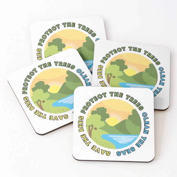 Item preview, Save the bees | Protect the trees | Clean the seas designed and sold by PrintyRelatable.