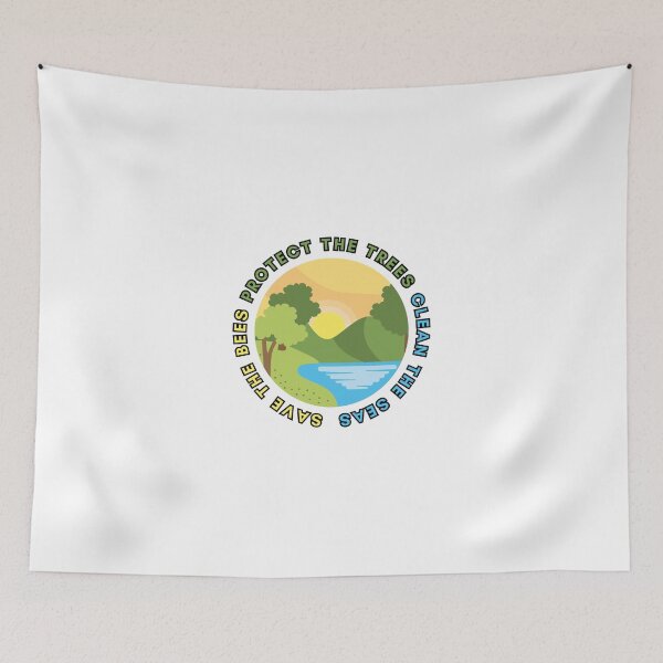 Item preview, Save the bees | Protect the trees | Clean the seas designed and sold by PrintyRelatable.