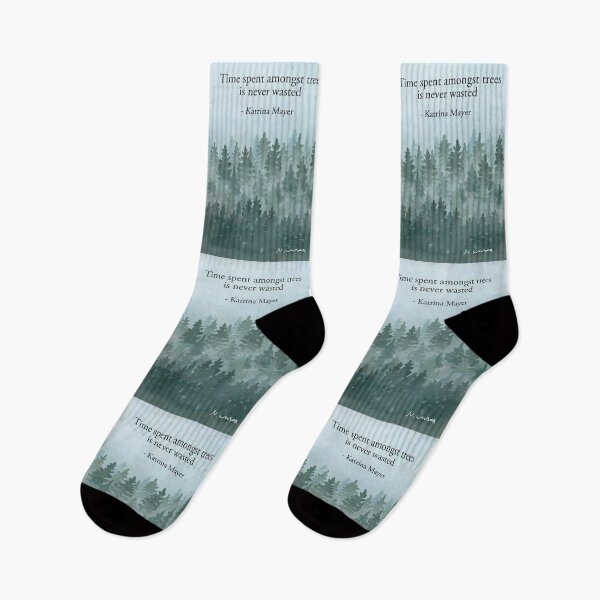 Item preview, Time spent amongst trees is never wasted - Katrina Mayer Misty Forest designed and sold by Scat the cat.