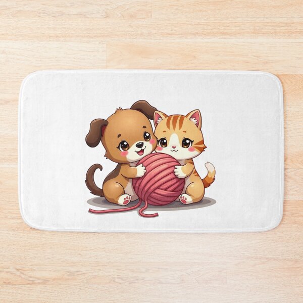 Item preview, cat dog and yarn designed and sold by jkrphoto.