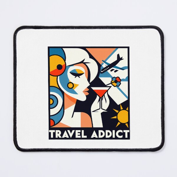 Item preview, Travel Addict – Surreal Minimalist Cubic Art designed and sold by OzzFrequency.