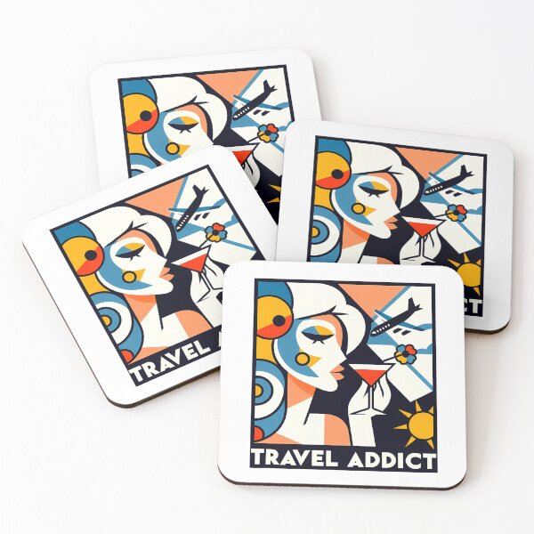 Item preview, Travel Addict – Surreal Minimalist Cubic Art designed and sold by OzzFrequency.