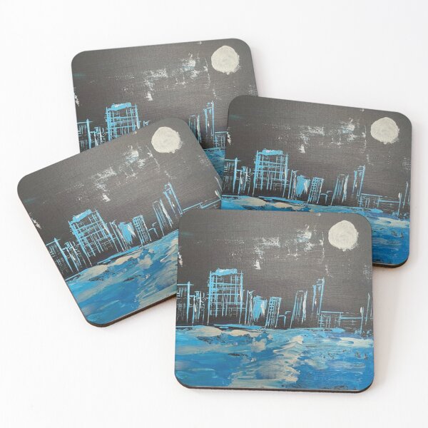 Item preview, Boston skyline in the moonlight designed and sold by artbecomesyou.