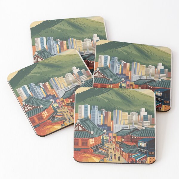 Item preview, Daegu Vintage Travel Poster designed and sold by TravelerRat.